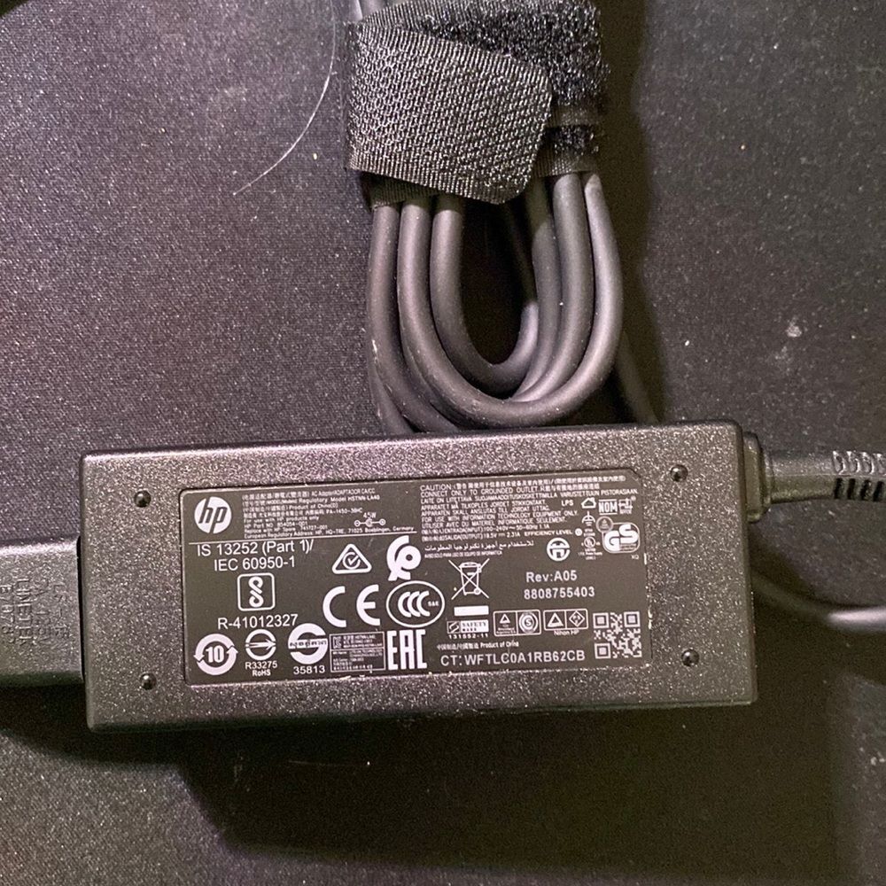 HP power cord for laptop is 13252 ac adapter